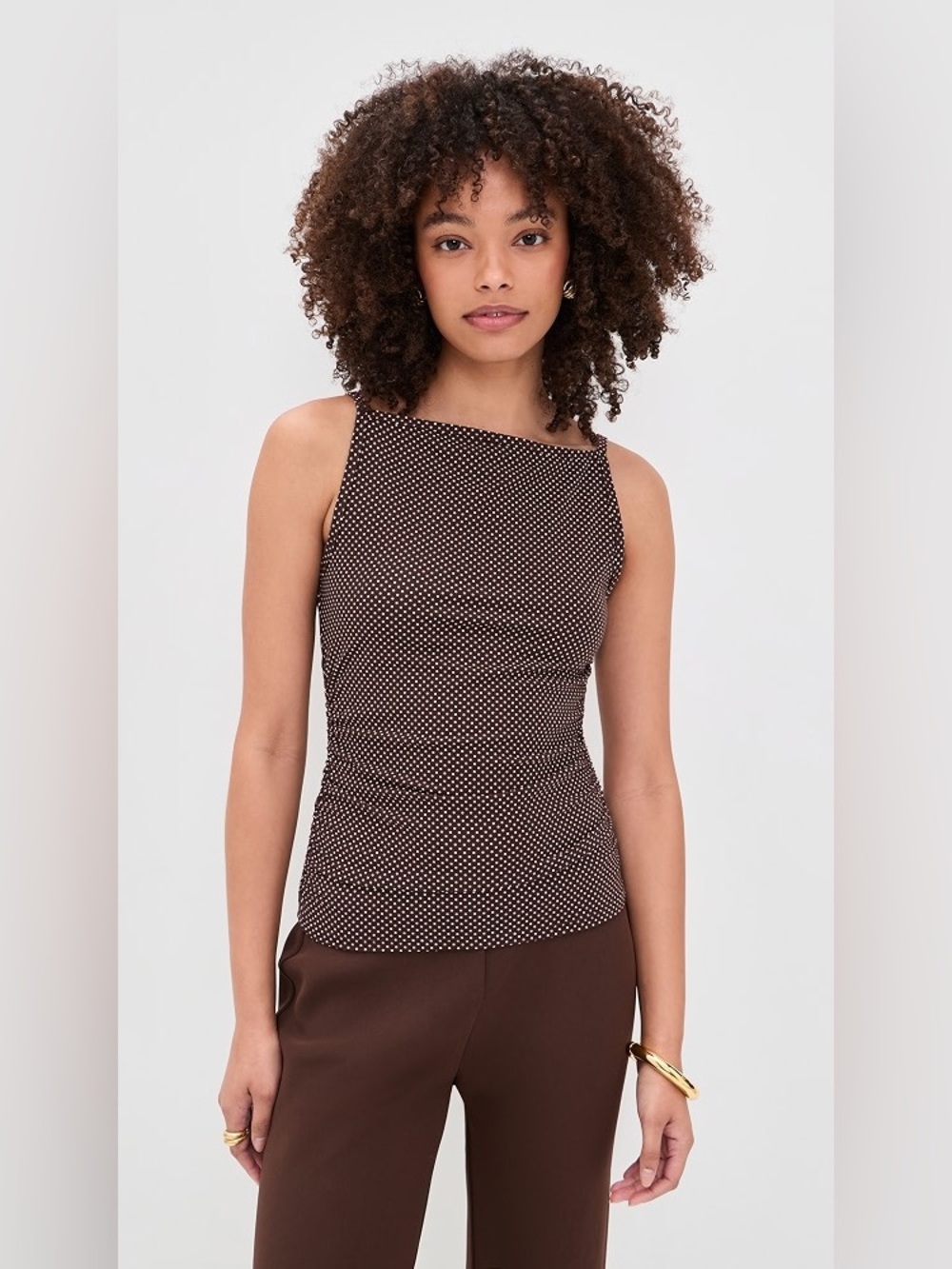 NWT reformation neva top in chocolate chip - size XS